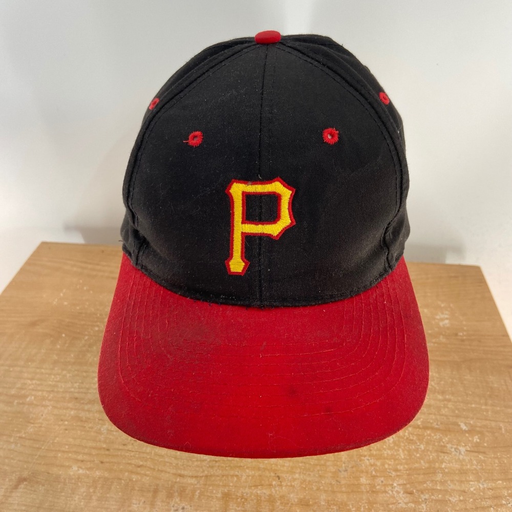 Pittsburgh Pirates Snapback Hat Mens Black Red Vintage Style Baseball Cap MLB